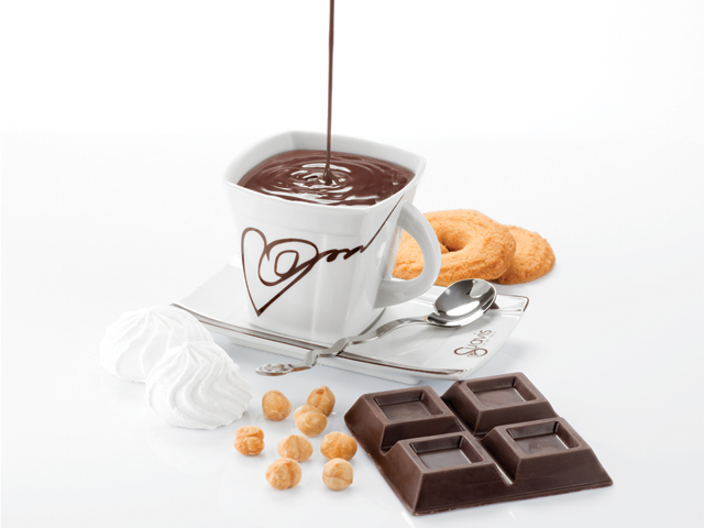 Tasse De Chocolat Chaud D'une Machine à Café